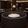 West Indian Lily - Dull Espresso Upholstered Banquette | Architectural Fabrics