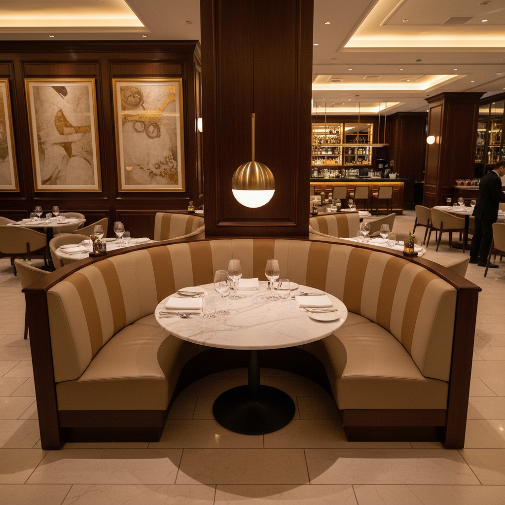 Rocky Mount Sunflower Upholstered Banquette | Architectural Fabrics
