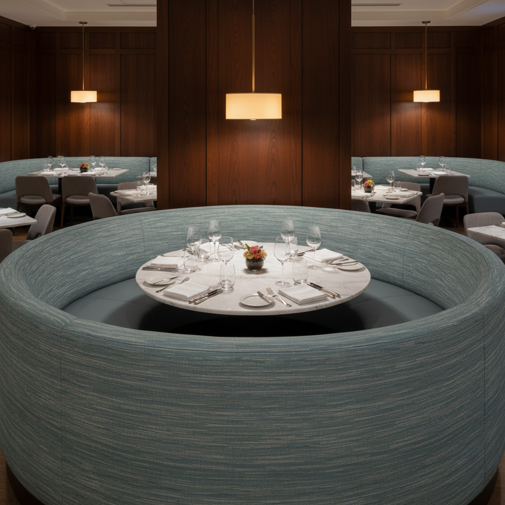 Pigeon Island - Seastone Upholstered Banquette | Architectural Fabrics