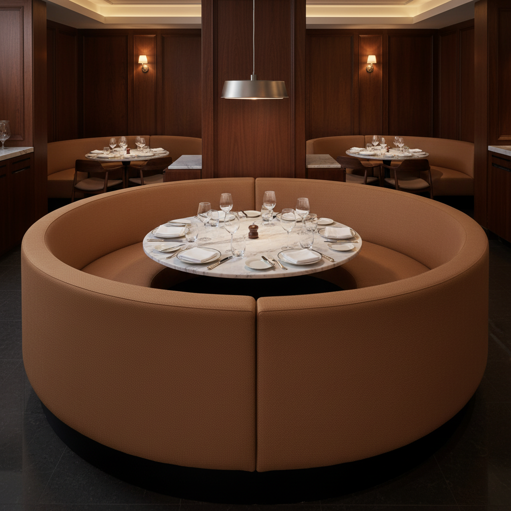 Pinnacle Rock - Clay Upholstered Banquette | Architectural Fabrics