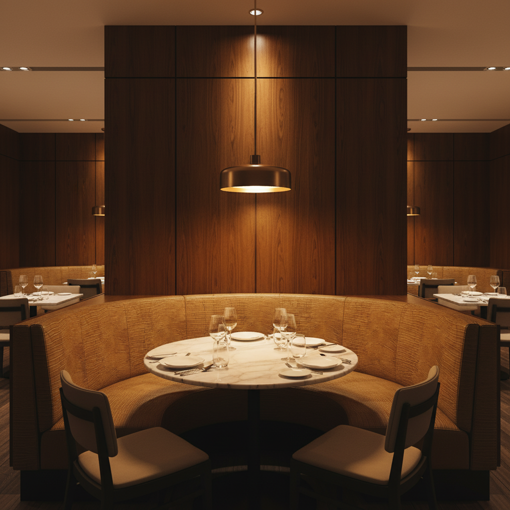 Silver Bank - Ochre Upholstered Banquette | Architectural Fabrics