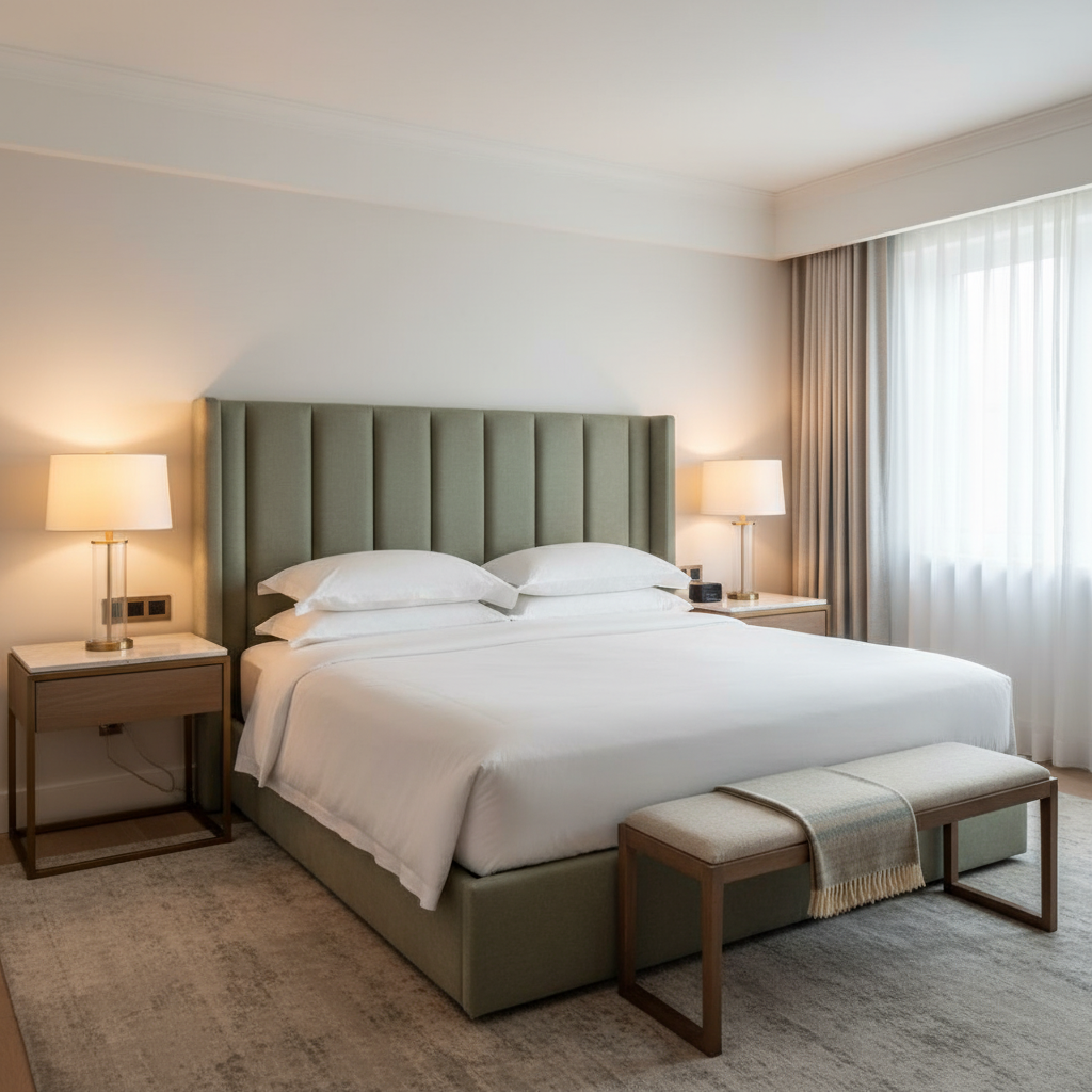 Tradewind Trace - Celadon Upholstered Headboard | Architectural Fabrics