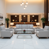 Fine Woven Texture Soft Silver Upholstered Sofa | Architectural Fabrics