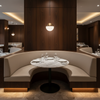 Savannah Bay - Oyster Upholstered Banquette | Architectural Fabrics