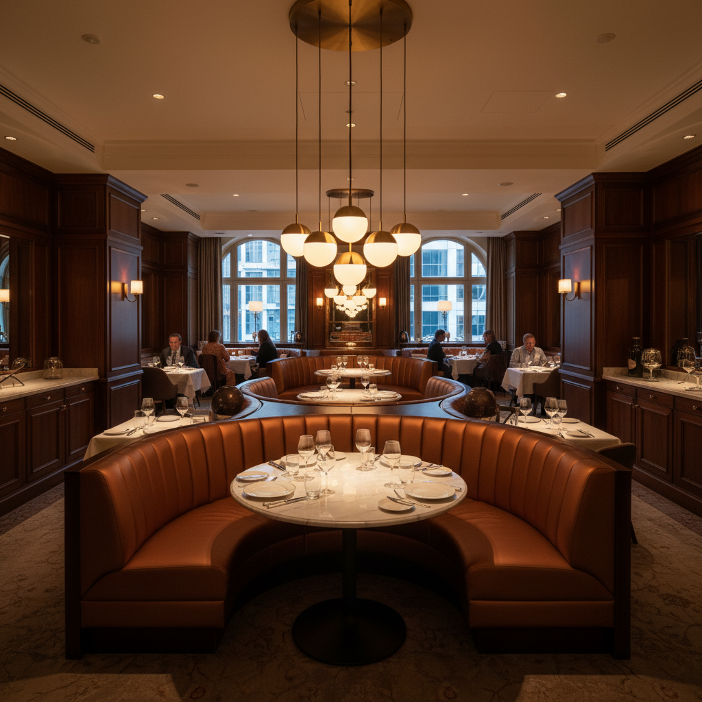 Christiansburg Henna Upholstered Banquette | Architectural Fabrics