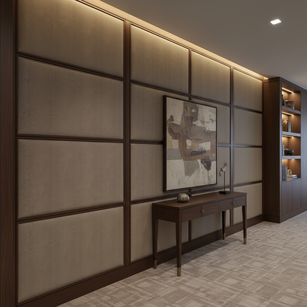 Snake Cay - Slate Upholstered Wall Panel | Architectural Fabrics
