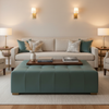 Nassau Gold - Aegean Upholstered Ottoman | Architectural Fabrics