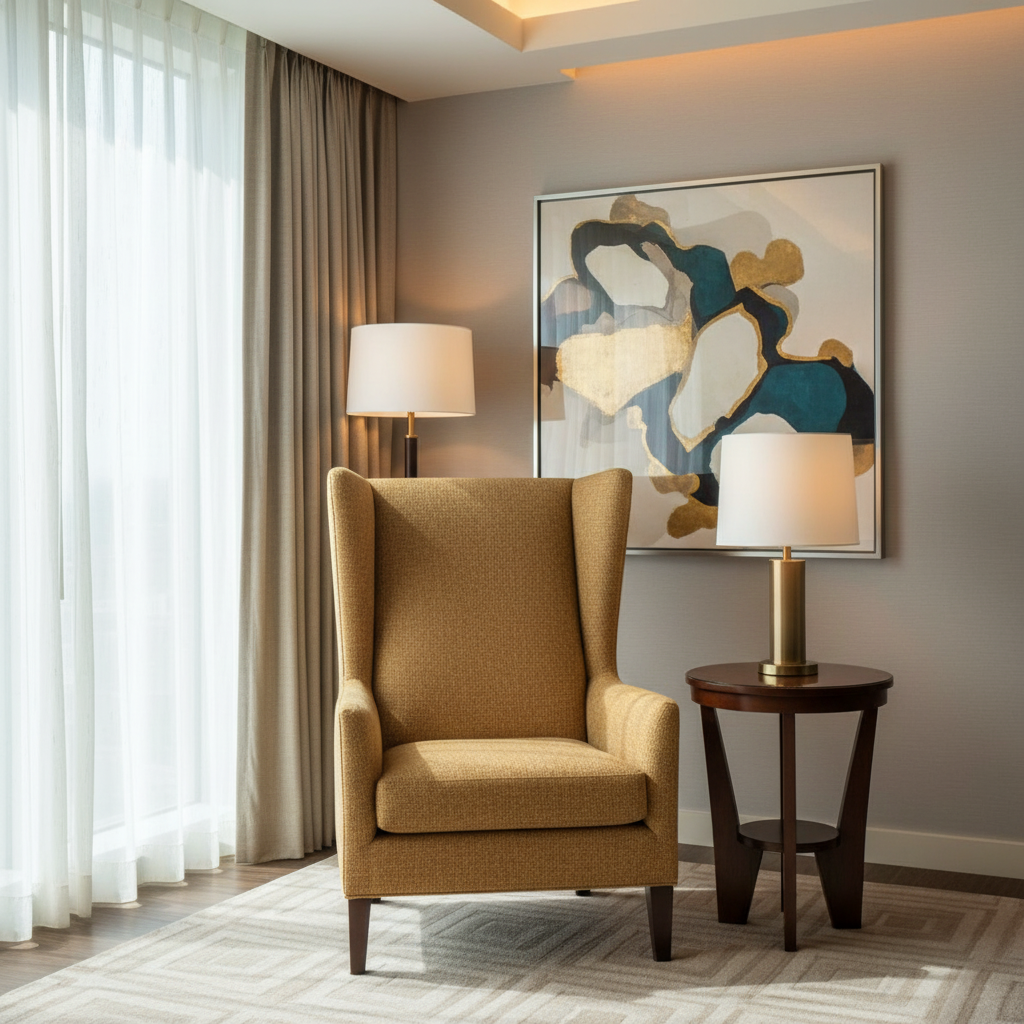 Woven Basketweave Texture Golden Wheat Upholstered Chair | Architectural Fabrics