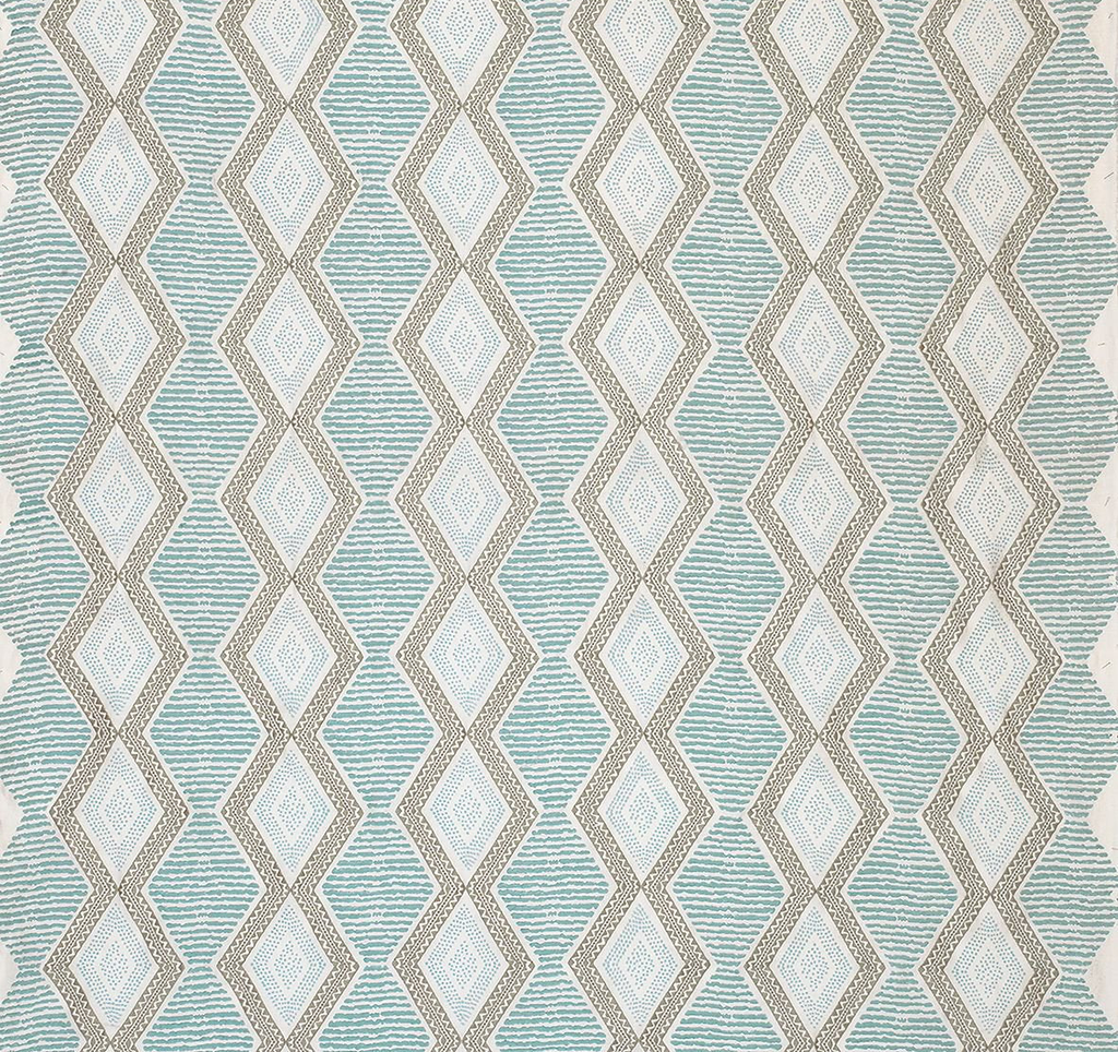 DWCY-900159 Nina Campbell Fabric Aqua Blue designer-wallcoverings-los-angeles