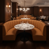 Red Hook - Honeycomb Upholstered Banquette | Architectural Fabrics