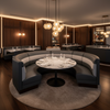 Rocky Mount Fog Upholstered Banquette | Architectural Fabrics