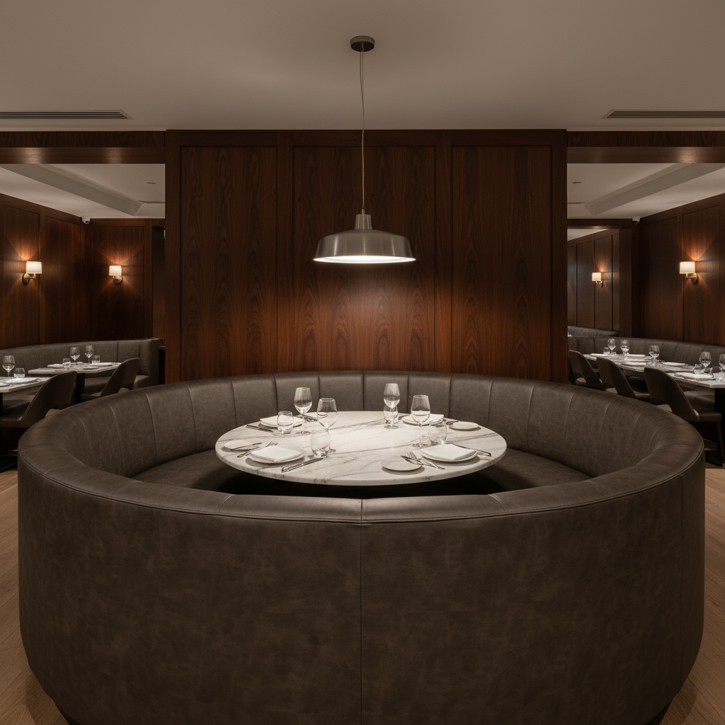 Kralendijk - Truffle Upholstered Banquette | Architectural Fabrics