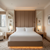 Ultrasuede  Fawn Brown Upholstered Headboard | Ultrasuede Upholstery