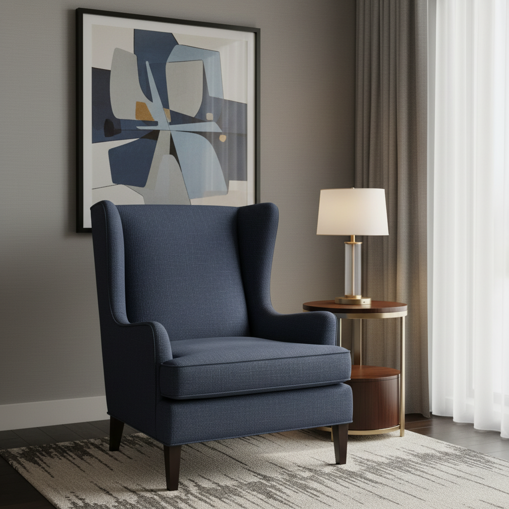 Aspect - Indigo Weave Performance Polyurethane Upholstered Chair | Architectural Fabrics