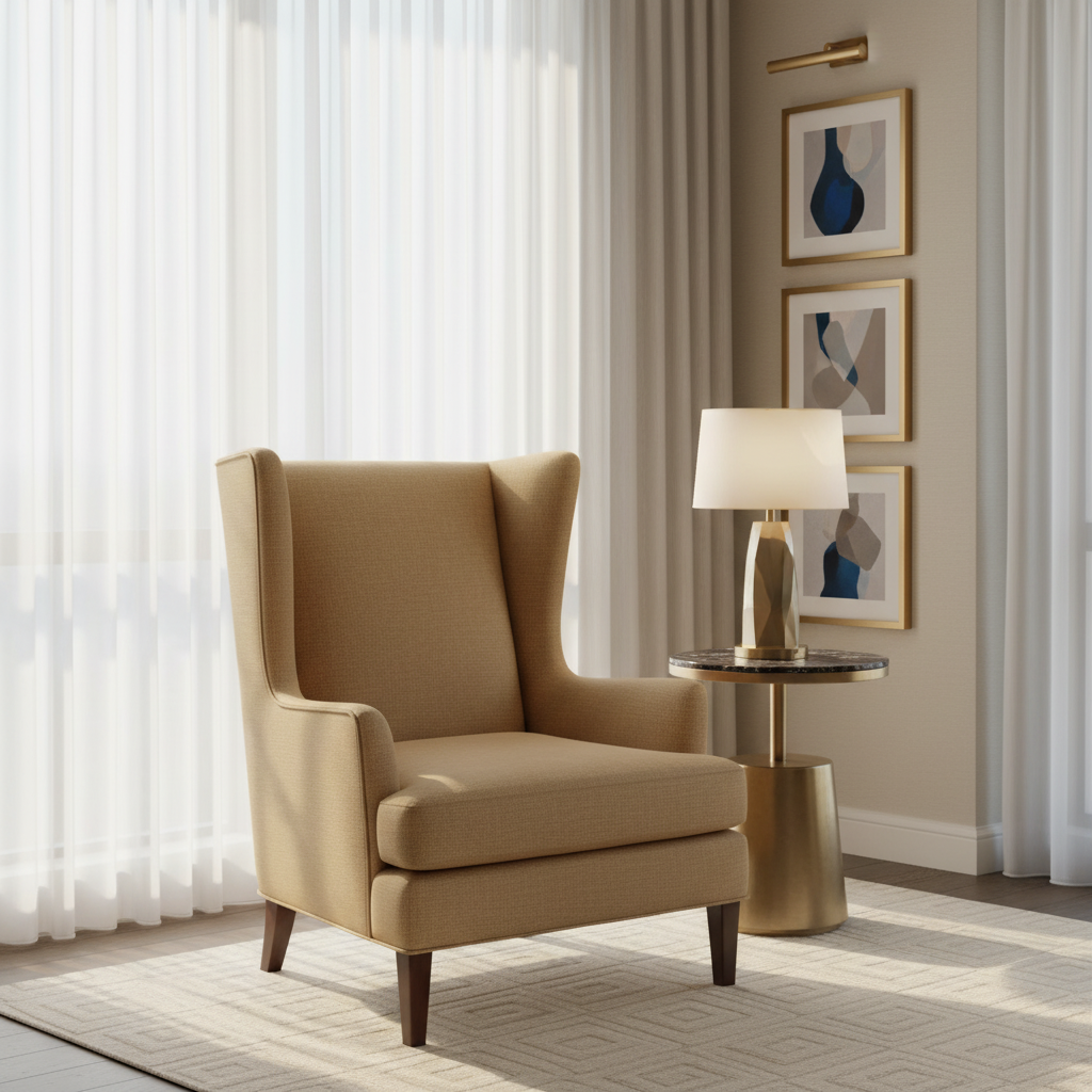 Soper Hole - Buff Upholstered Chair | Architectural Fabrics