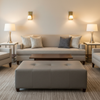 Runaway Bay - Raven Upholstered Ottoman | Architectural Fabrics