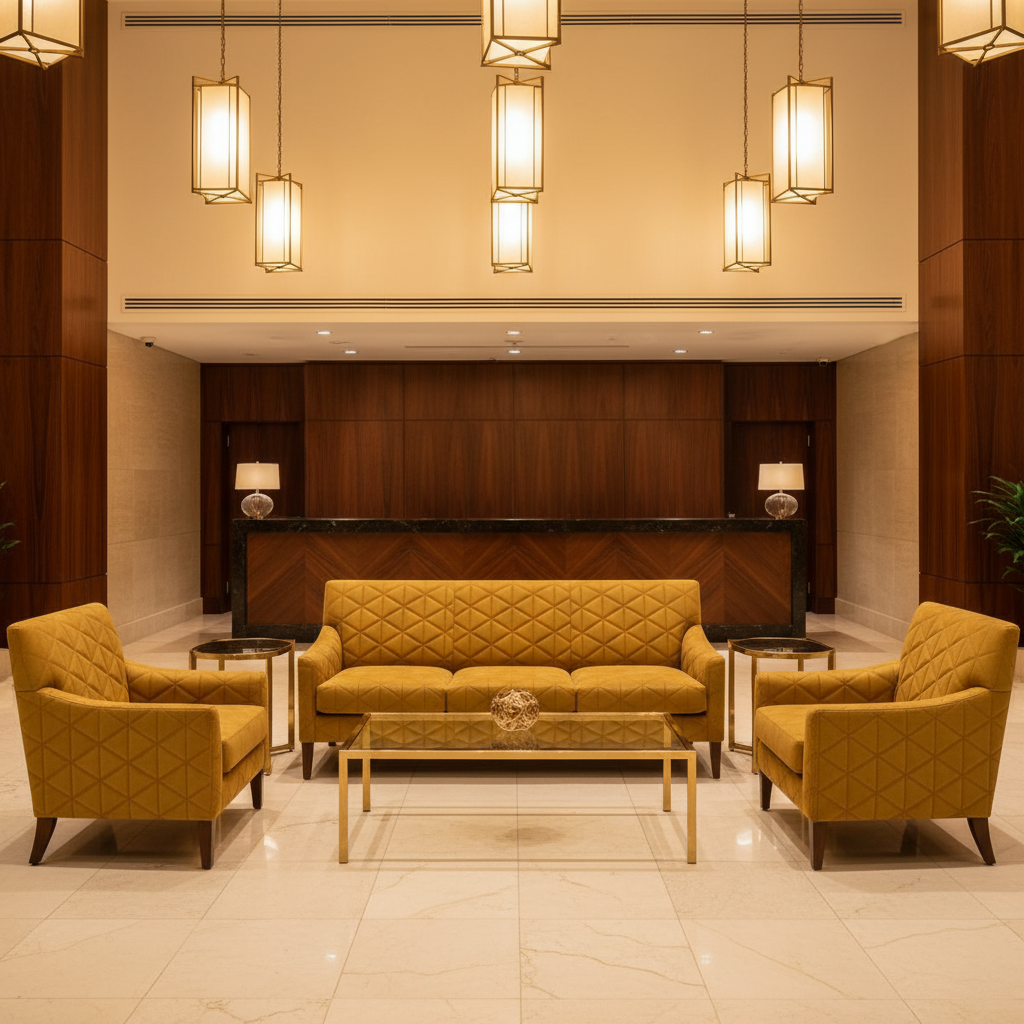 Tres Palmas - Honeycomb Upholstered Sofa | Architectural Fabrics