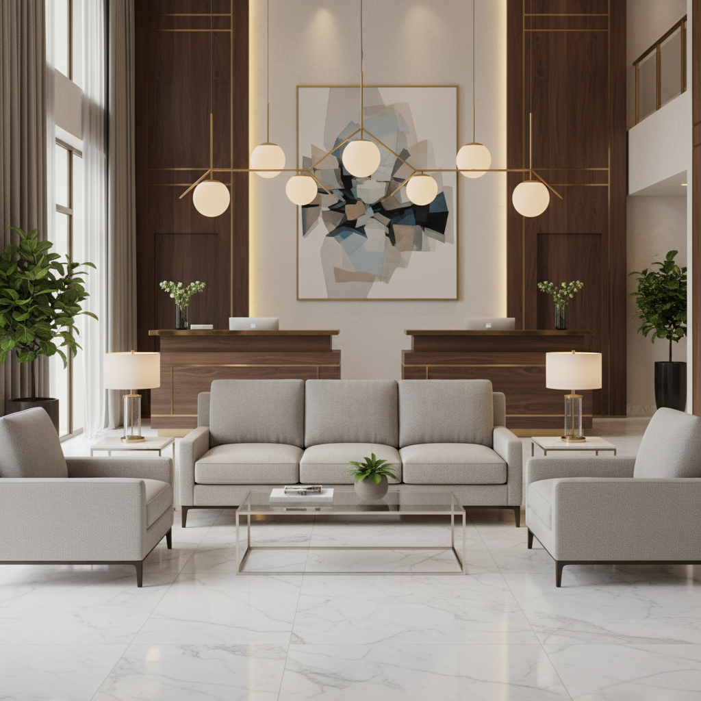 Smooth Pebble Grain Pale Stone Upholstered Sofa | Architectural Fabrics