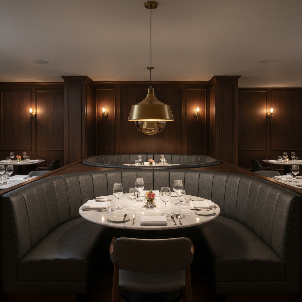 Aire Pebbled - Charcoal Breathable Polyurethane Upholstered Banquette | Architectural Fabrics