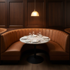 Alamo - Saddle Performance Vinyl Upholstered Banquette | Architectural Fabrics