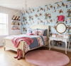 The Original Yeeha 1950's Cowboy - Light Blue Mid-Century Modern | Architectural Wallcoverings - Girls Bedroom Room Setting