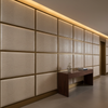 Embossed Reptile Scale Pale Taupe Upholstered Wall Panel | Architectural Fabrics