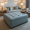 Bellevue - Bellevue Tekloom Performance Upholstered Ottoman | Architectural Fabrics