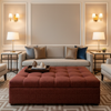 Analog - Garnet Etched Polyurethane Upholstered Ottoman | Architectural Fabrics