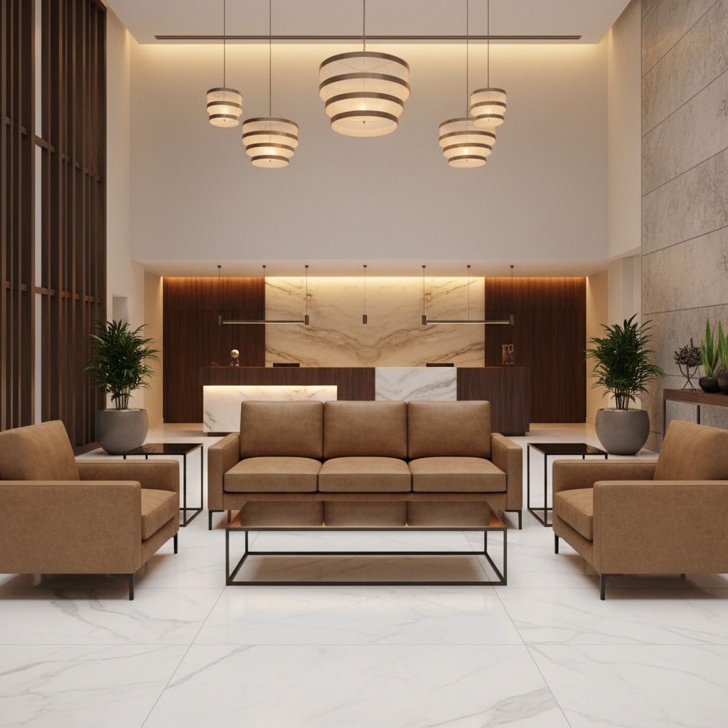 Alamo - Tawny Performance Vinyl Upholstered Sofa | Architectural Fabrics