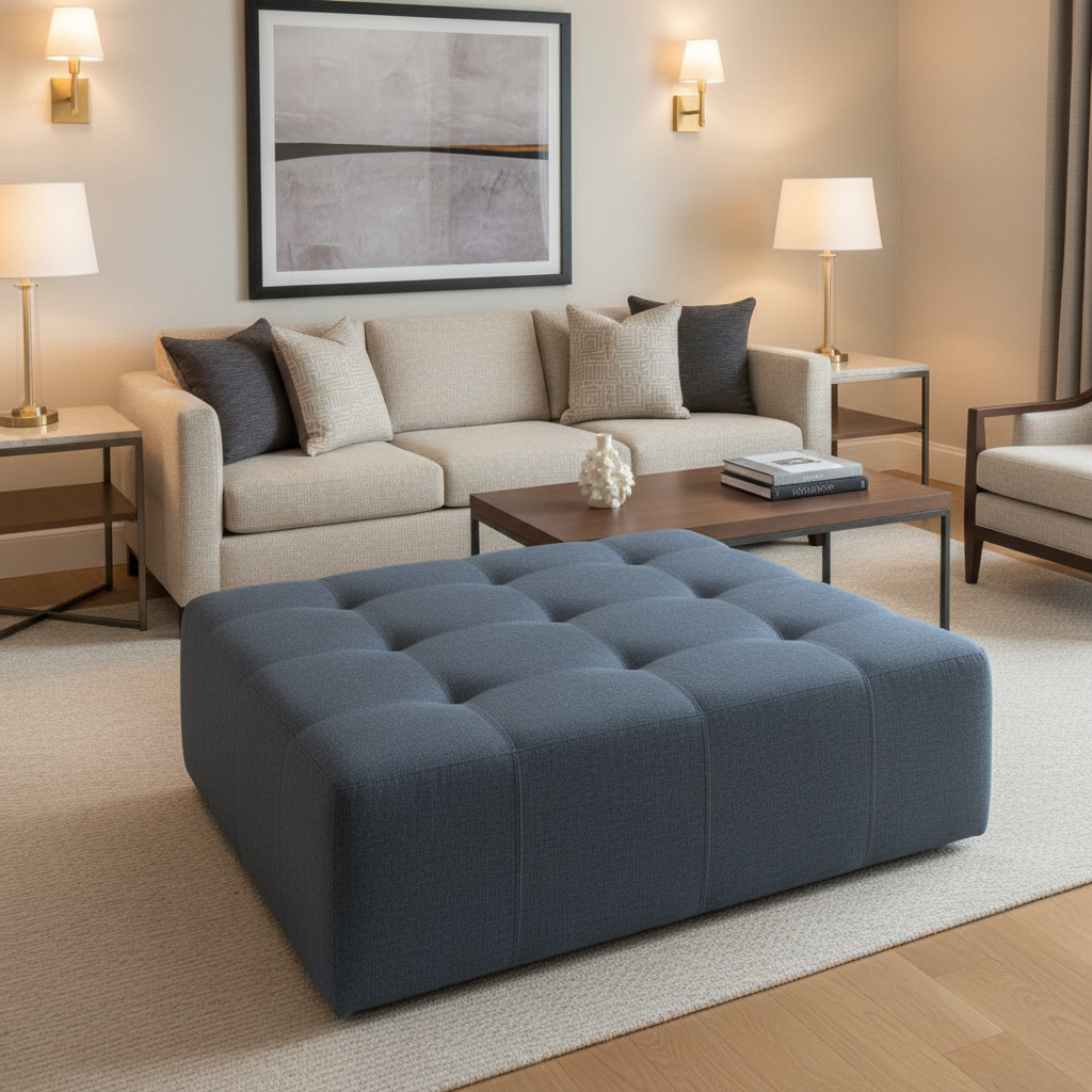 Peter Island - Tempest Upholstered Ottoman | Architectural Fabrics