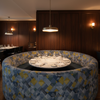 Trellis Bay - Limeade Upholstered Banquette | Architectural Fabrics