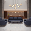 Woven Crosshatch Texture Deep Indigo Upholstered Sofa | Architectural Fabrics