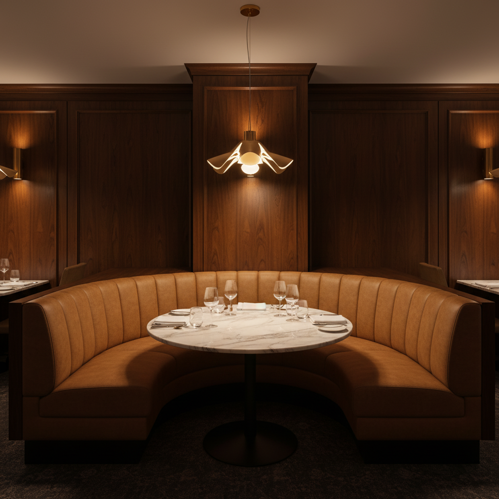 Quintana Bay - Saddle Upholstered Banquette | Architectural Fabrics