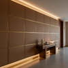 Smooth Pebble Grain Rich Umber Upholstered Wall Panel | Architectural Fabrics