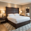 Embossed Reptile Skin Dark Chocolate Upholstered Headboard | Architectural Fabrics