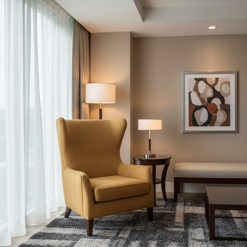 Fine Pebble Grain Golden Honey Upholstered Chair | Architectural Fabrics