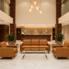 West Indian Lily - Peanut Brittle Upholstered Sofa | Architectural Fabrics
