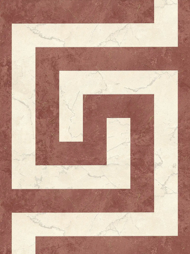 Greek Red Cream Versace Wallcovering