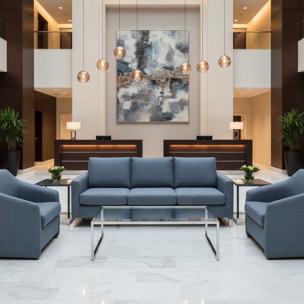 Analog - Twilight Etched Polyurethane Upholstered Sofa | Architectural Fabrics