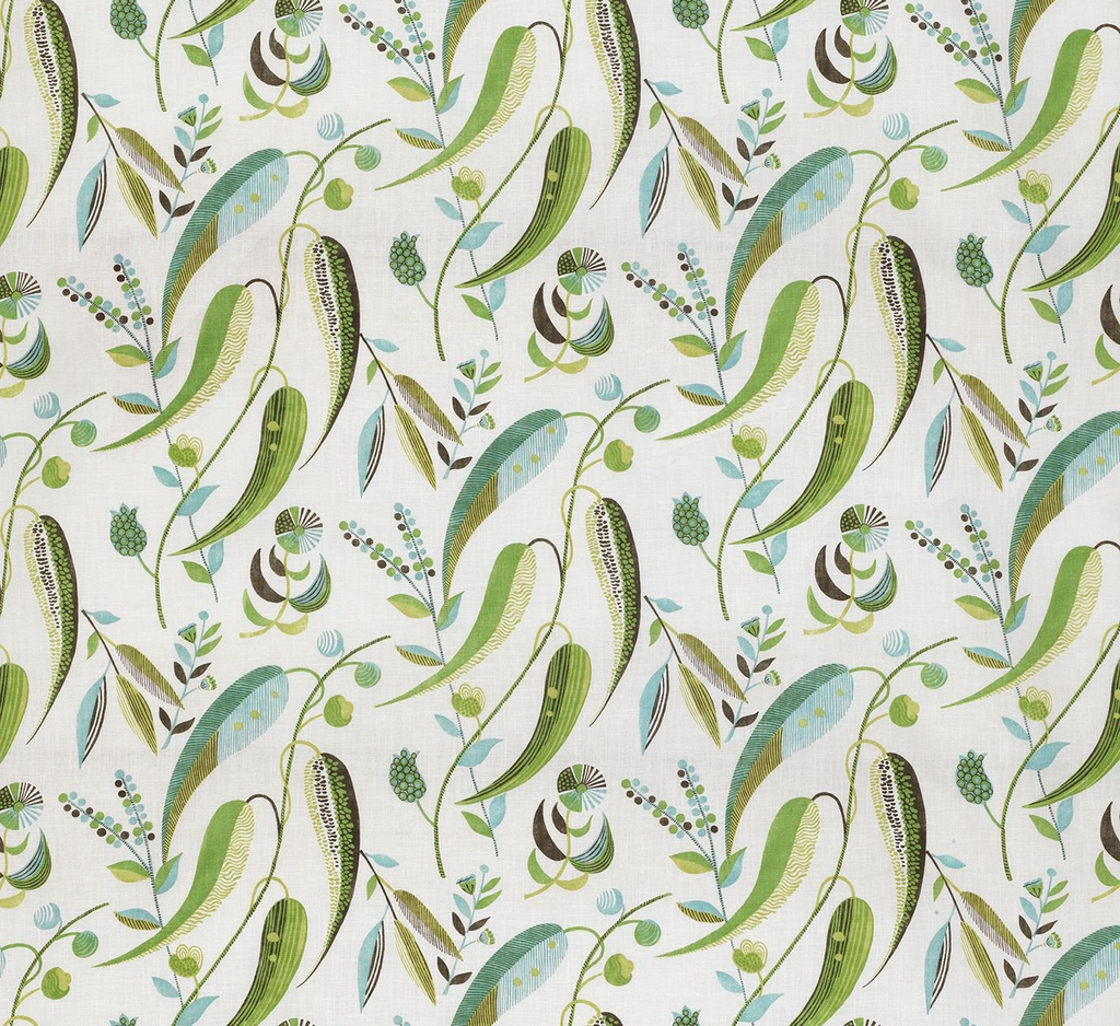 DWCY-900265 Nina Campbell Fabric Chartreuse Green designer-wallcoverings-los-angeles