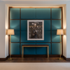 Fine Pebble Grain Teal Depths Upholstered Wall Panel | Architectural Fabrics