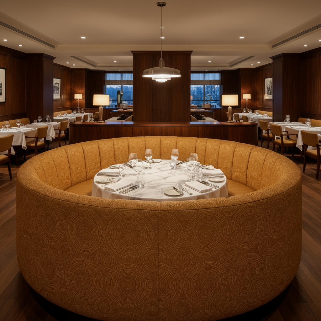 Virgin Gorda - Pumpkin Upholstered Banquette | Architectural Fabrics