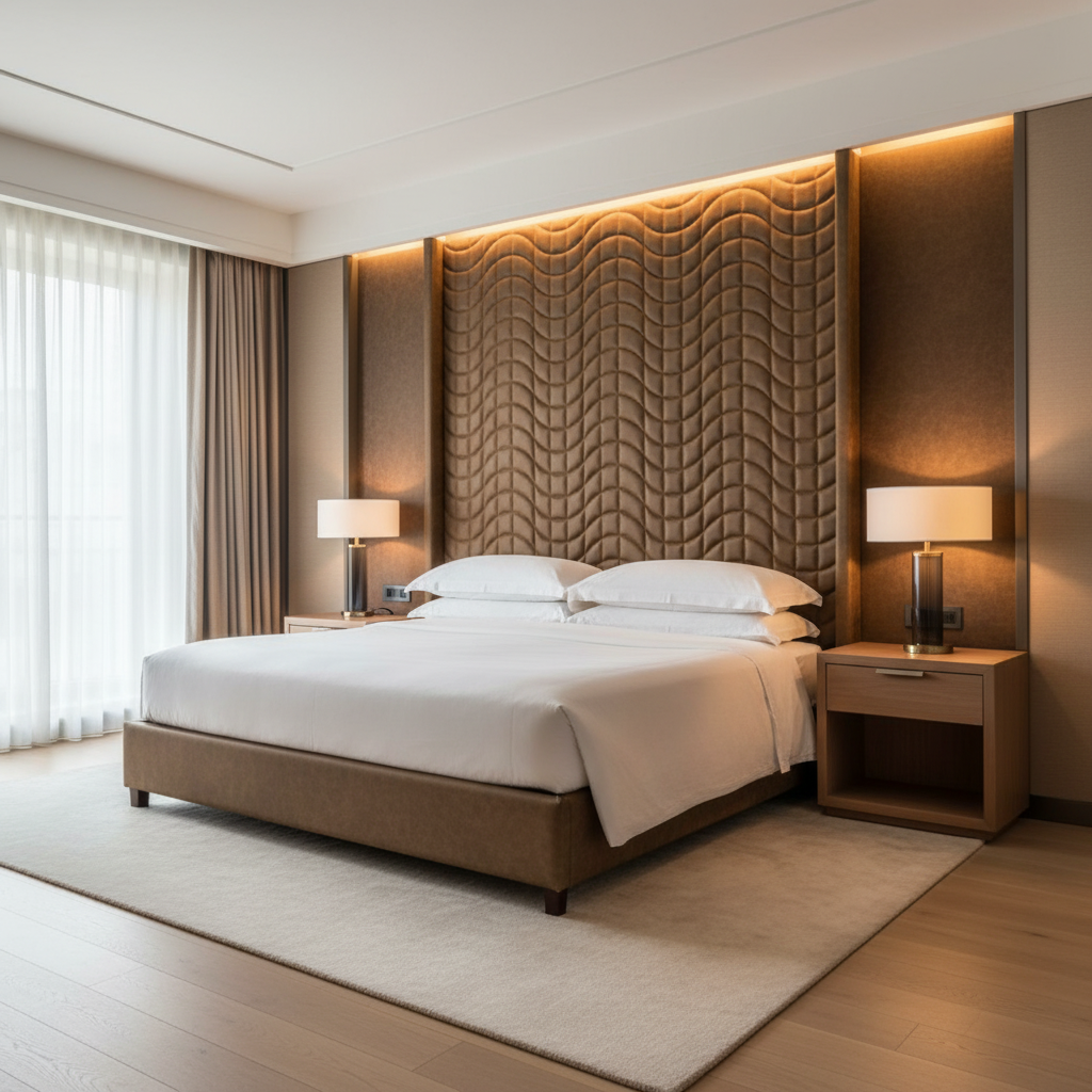 Waterfall Bay - Elk Upholstered Headboard | Architectural Fabrics