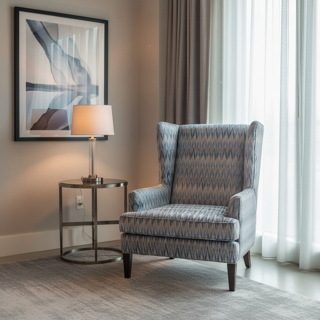 Apache - Indigo Dusk Silicone Hybrid Upholstered Chair | Architectural Fabrics