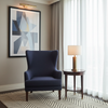 Smooth Solid Color Deep Indigo Upholstered Chair | Architectural Fabrics