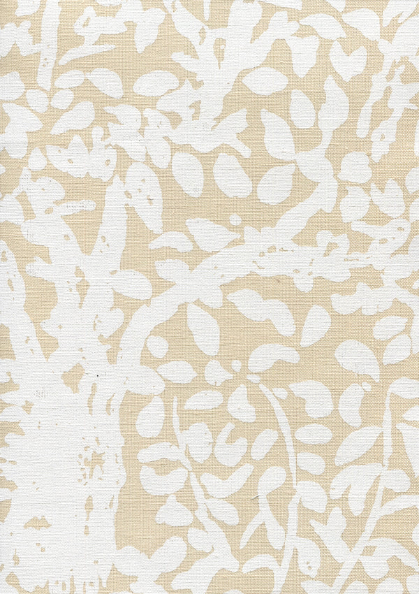 Arbre de Matisse White on Natural Screen Printed Fabric | China Seas