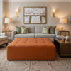Peter Island - Emberglow Upholstered Ottoman | Architectural Fabrics