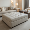 Soufriere - Pumice Upholstered Ottoman | Architectural Fabrics