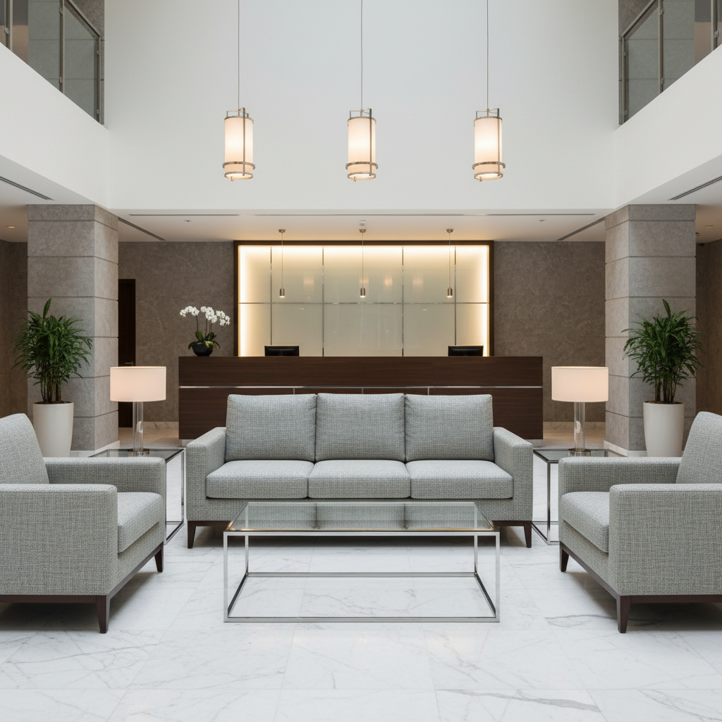 Woven Linen Texture Soft Gray Upholstered Sofa | Architectural Fabrics