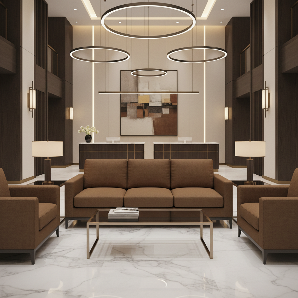 Smooth Pebble Grain Rich Umber Upholstered Sofa | Architectural Fabrics